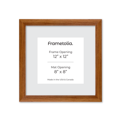 12" x 12" Light Walnut Hudson Wall Frame