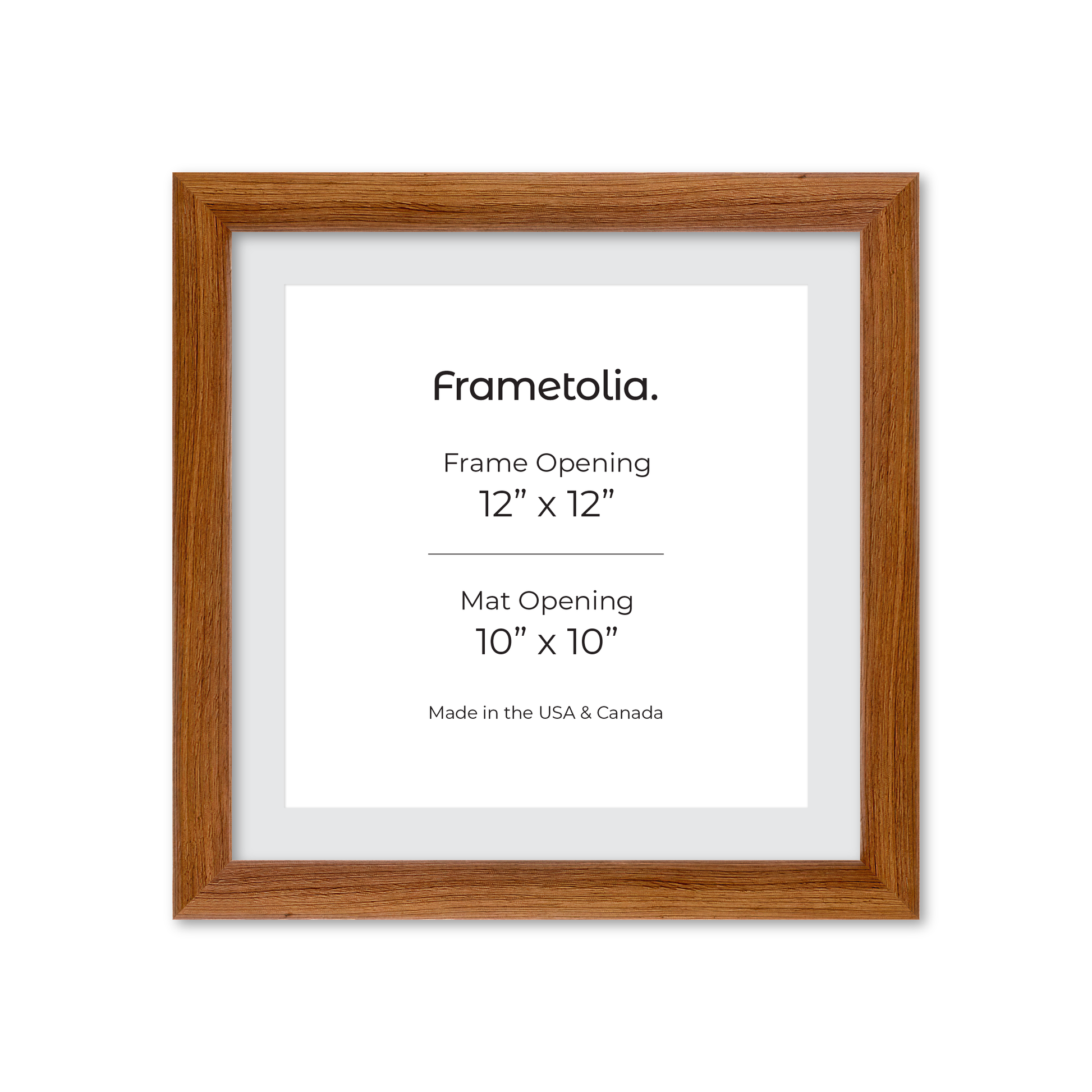 12" x 12" Light Walnut Hudson Wall Frame