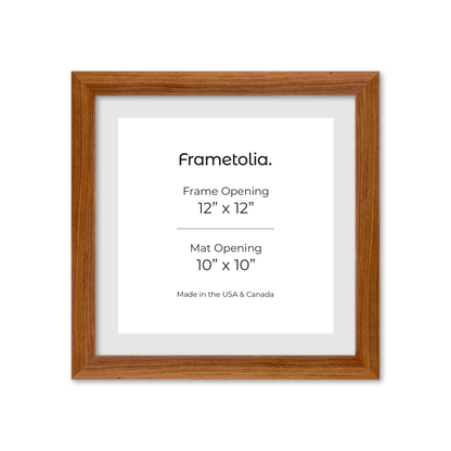 12" x 12" Light Walnut Hudson Wall Frame