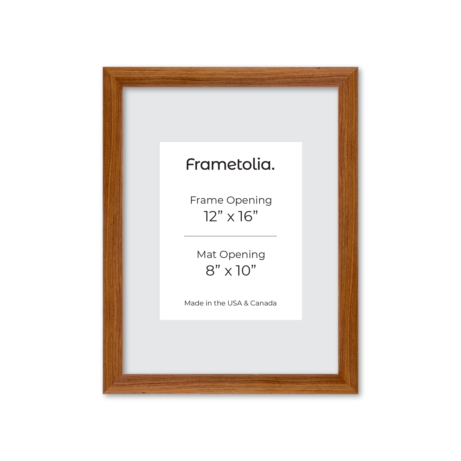 12" x 16" Light Walnut Hudson Wall Frame