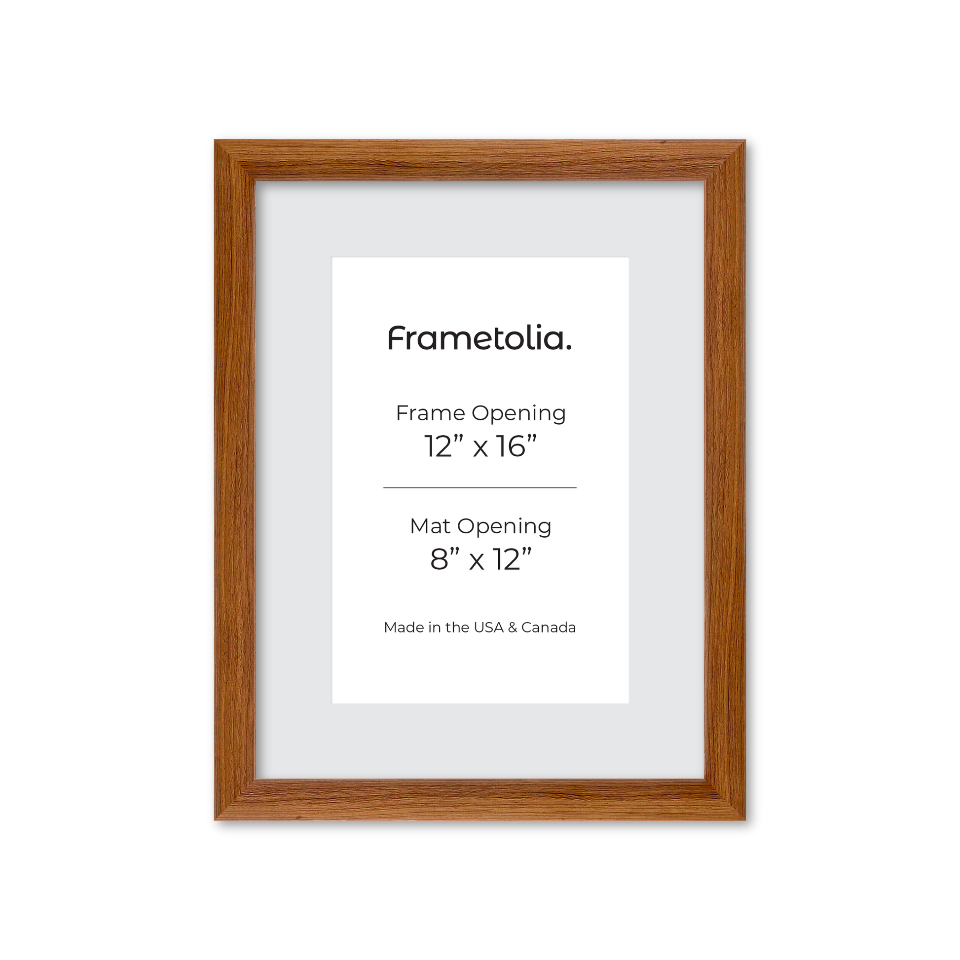 12" x 16" Light Walnut Hudson Wall Frame