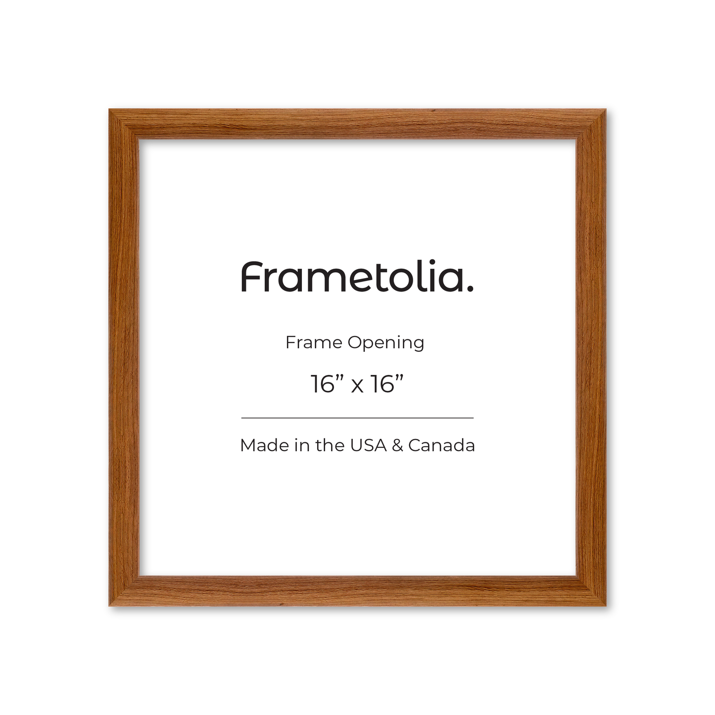 16" x 16" Light Walnut Hudson Wall Frame