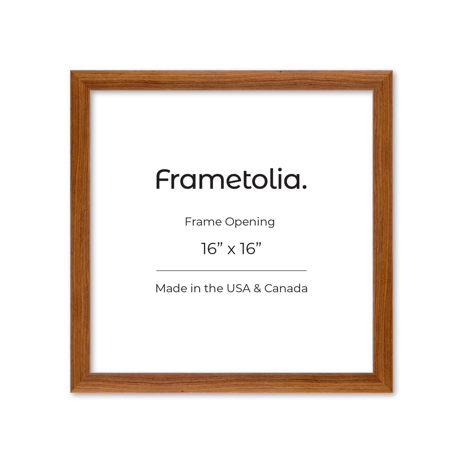 16" x 16" Light Walnut Hudson Wall Frame