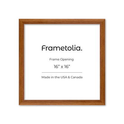 16" x 16" Light Walnut Hudson Wall Frame