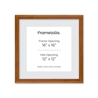 16" x 16" Light Walnut Hudson Wall Frame