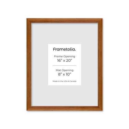 16" x 20" Light Walnut Hudson Wall Frame