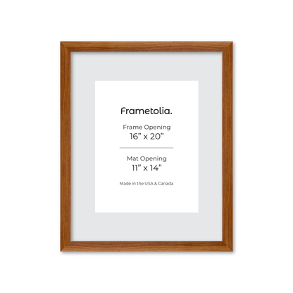 16" x 20" Light Walnut Hudson Wall Frame