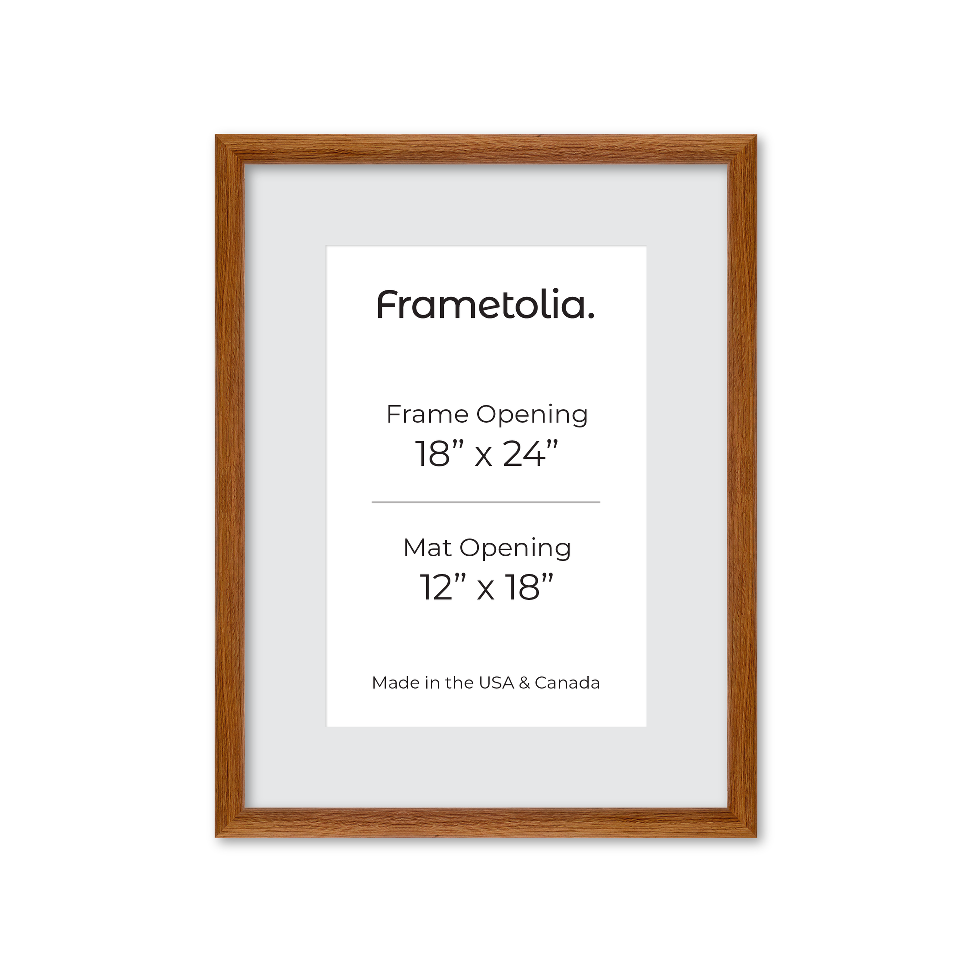 18" x 24" Light Walnut Hudson Wall Frame