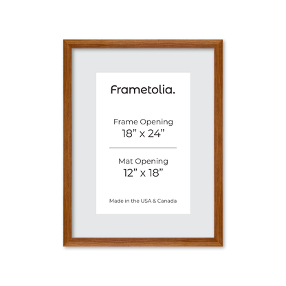 18" x 24" Light Walnut Hudson Wall Frame