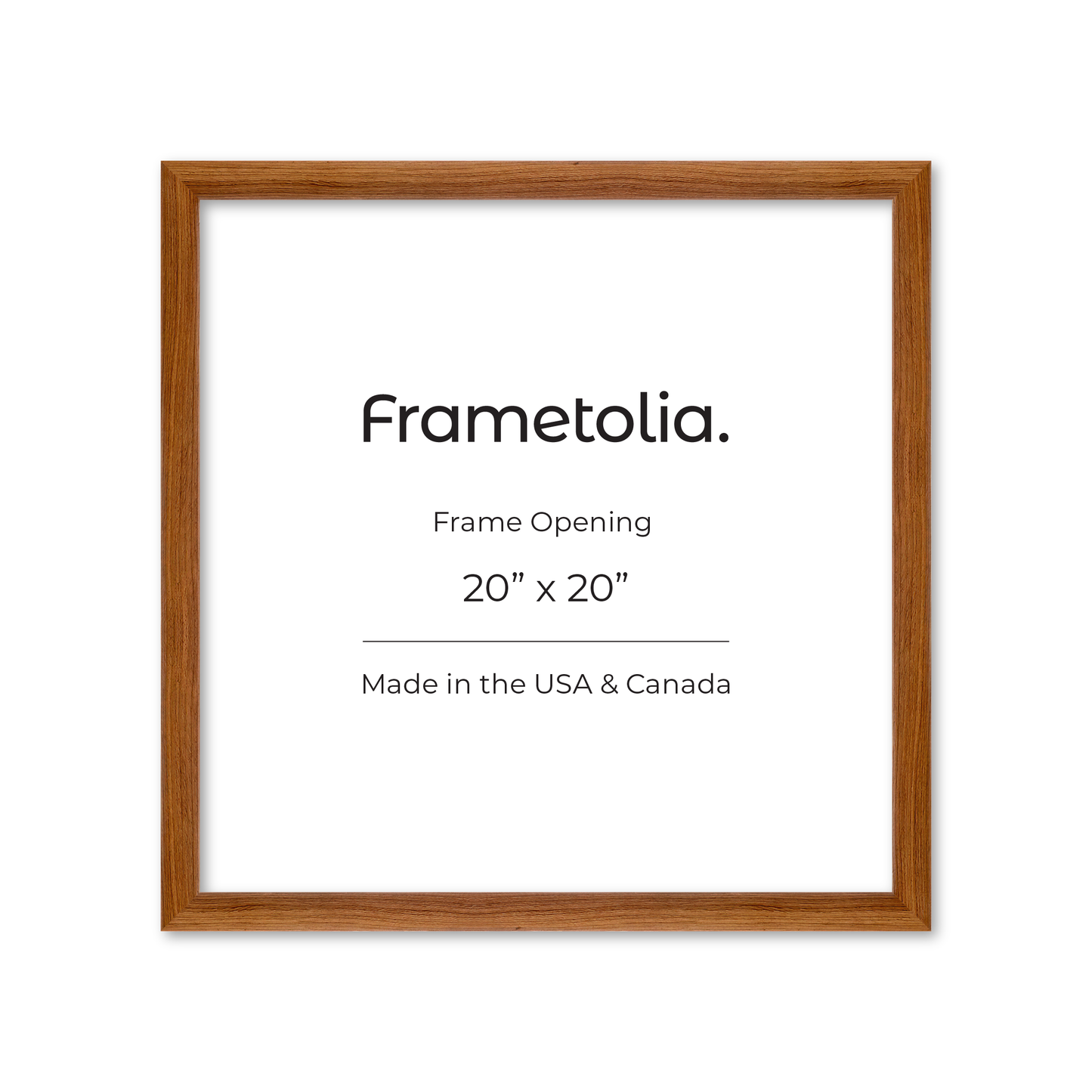20" x 20" Light Walnut Hudson Wall Frame