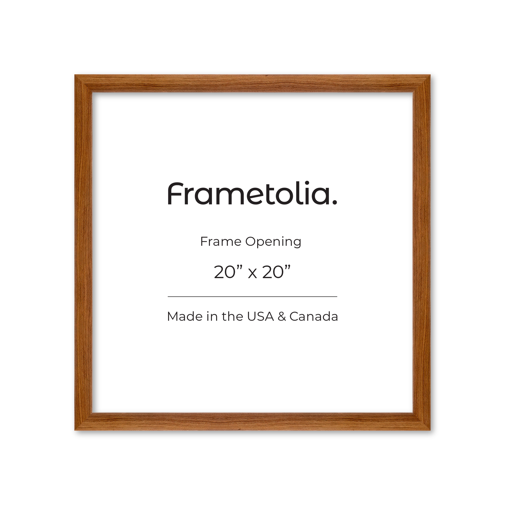 20" x 20" Light Walnut Hudson Wall Frame
