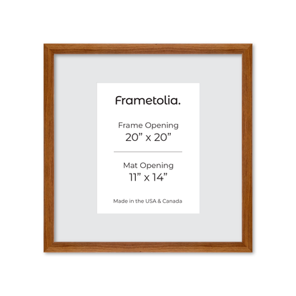 20" x 20" Light Walnut Hudson Wall Frame