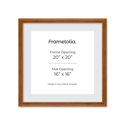 20" x 20" Light Walnut Hudson Wall Frame