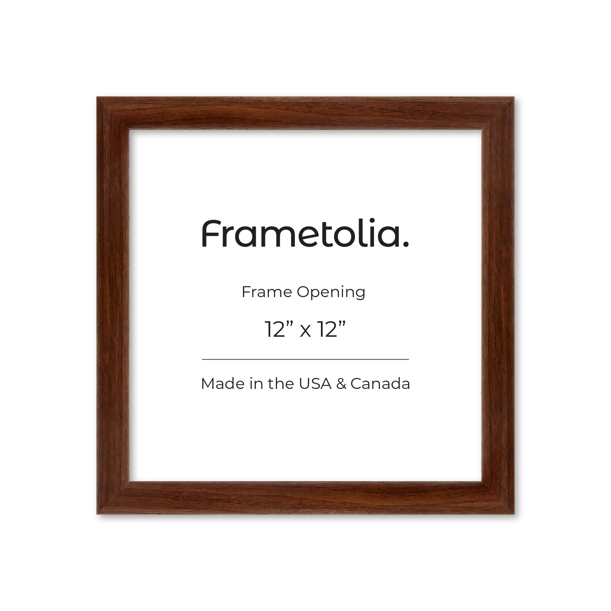 12" x 12" Dark Walnut Hudson Wall Frame