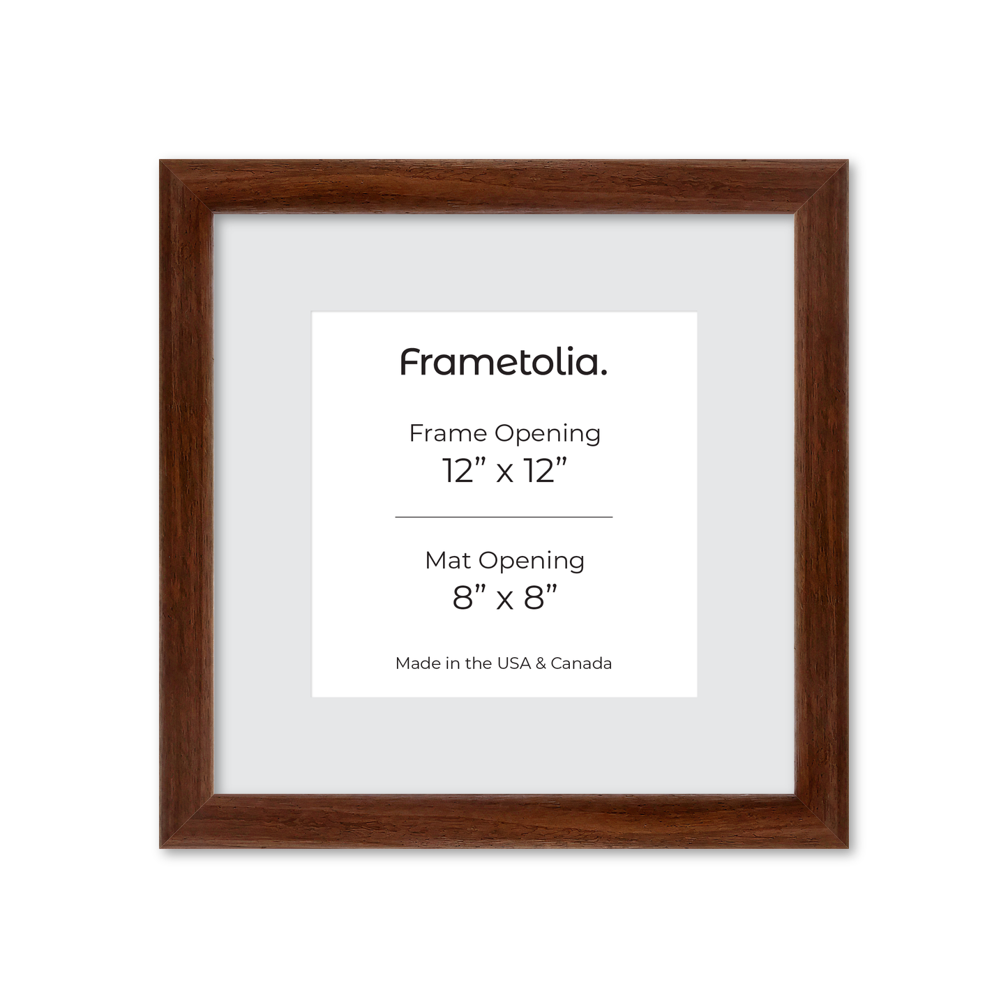 12" x 12" Dark Walnut Hudson Wall Frame