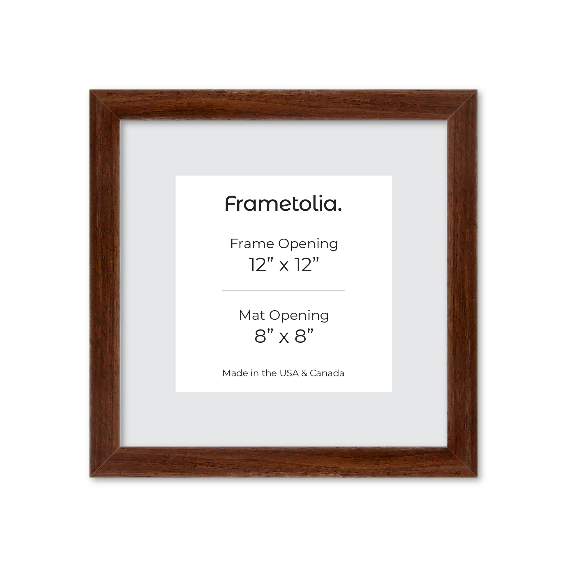 12" x 12" Dark Walnut Hudson Wall Frame