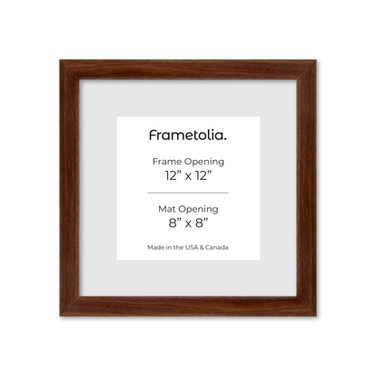 12" x 12" Dark Walnut Hudson Wall Frame