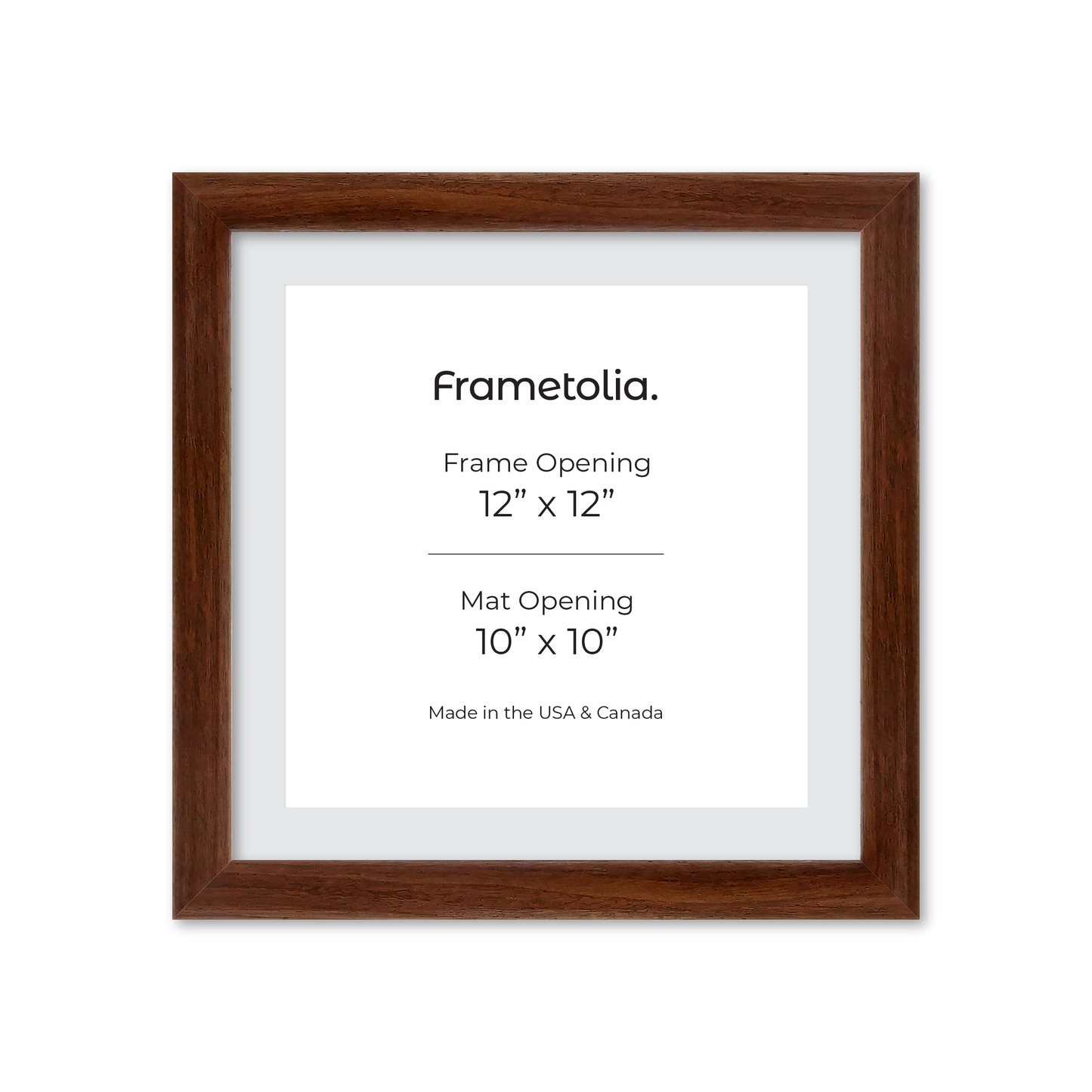 12" x 12" Dark Walnut Hudson Wall Frame