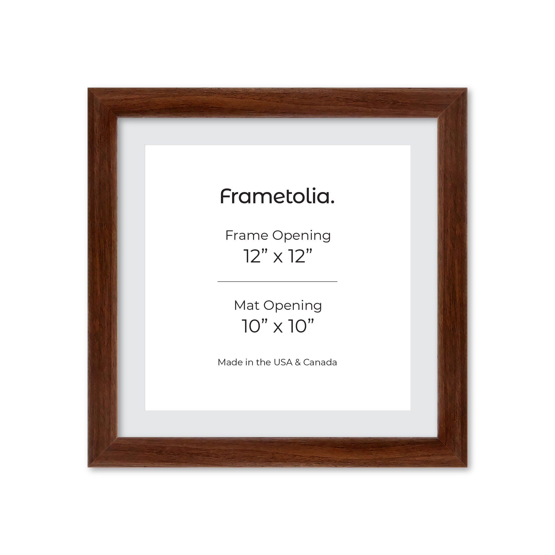 12" x 12" Dark Walnut Hudson Wall Frame