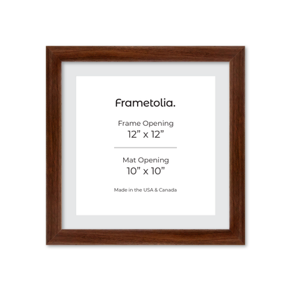 12" x 12" Dark Walnut Hudson Wall Frame