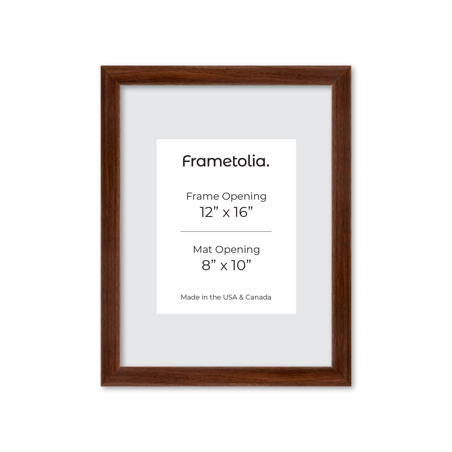 12" x 16" Dark Walnut Hudson Wall Frame