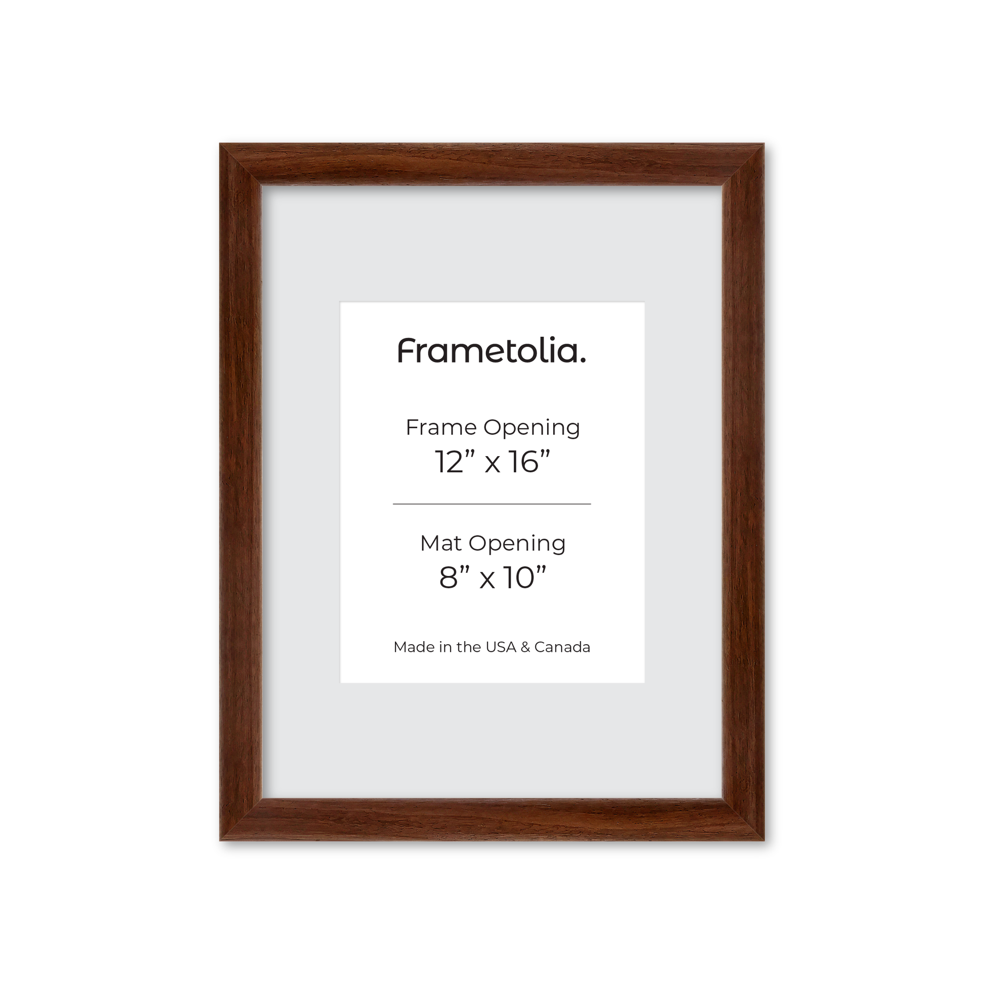 12" x 16" Dark Walnut Hudson Wall Frame