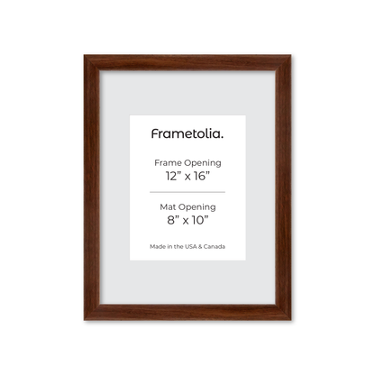 12" x 16" Dark Walnut Hudson Wall Frame