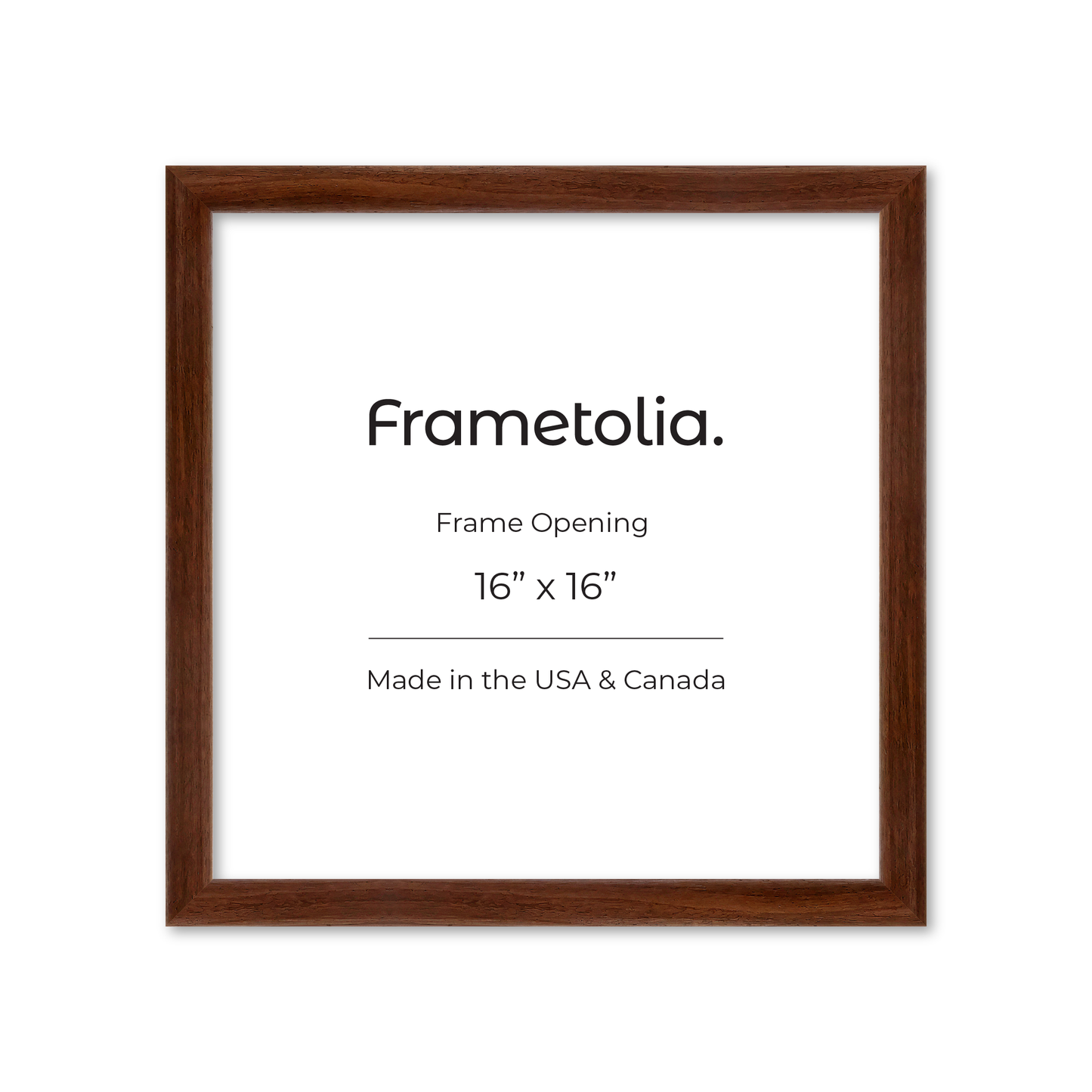 16" x 16" Dark Walnut Hudson Wall Frame