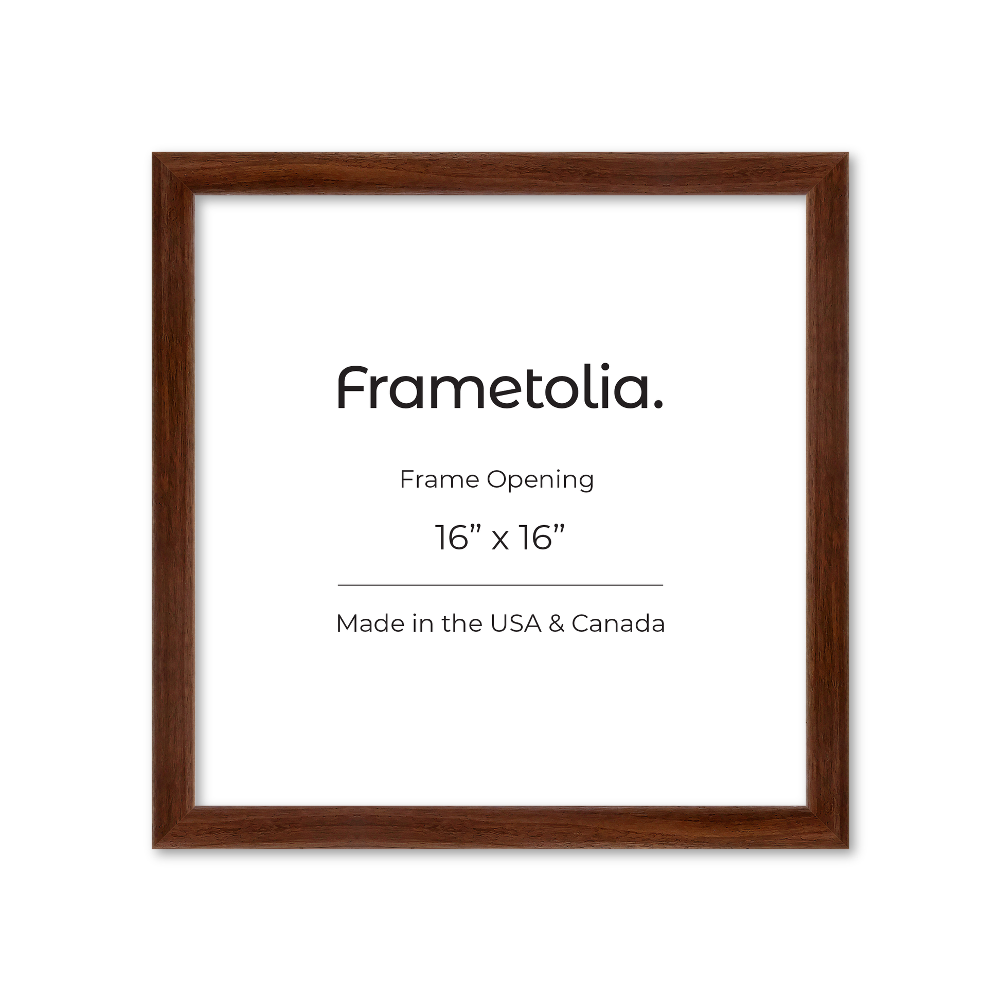 16" x 16" Dark Walnut Hudson Wall Frame