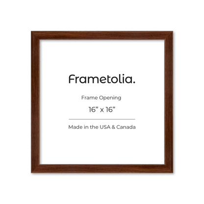 16" x 16" Dark Walnut Hudson Wall Frame