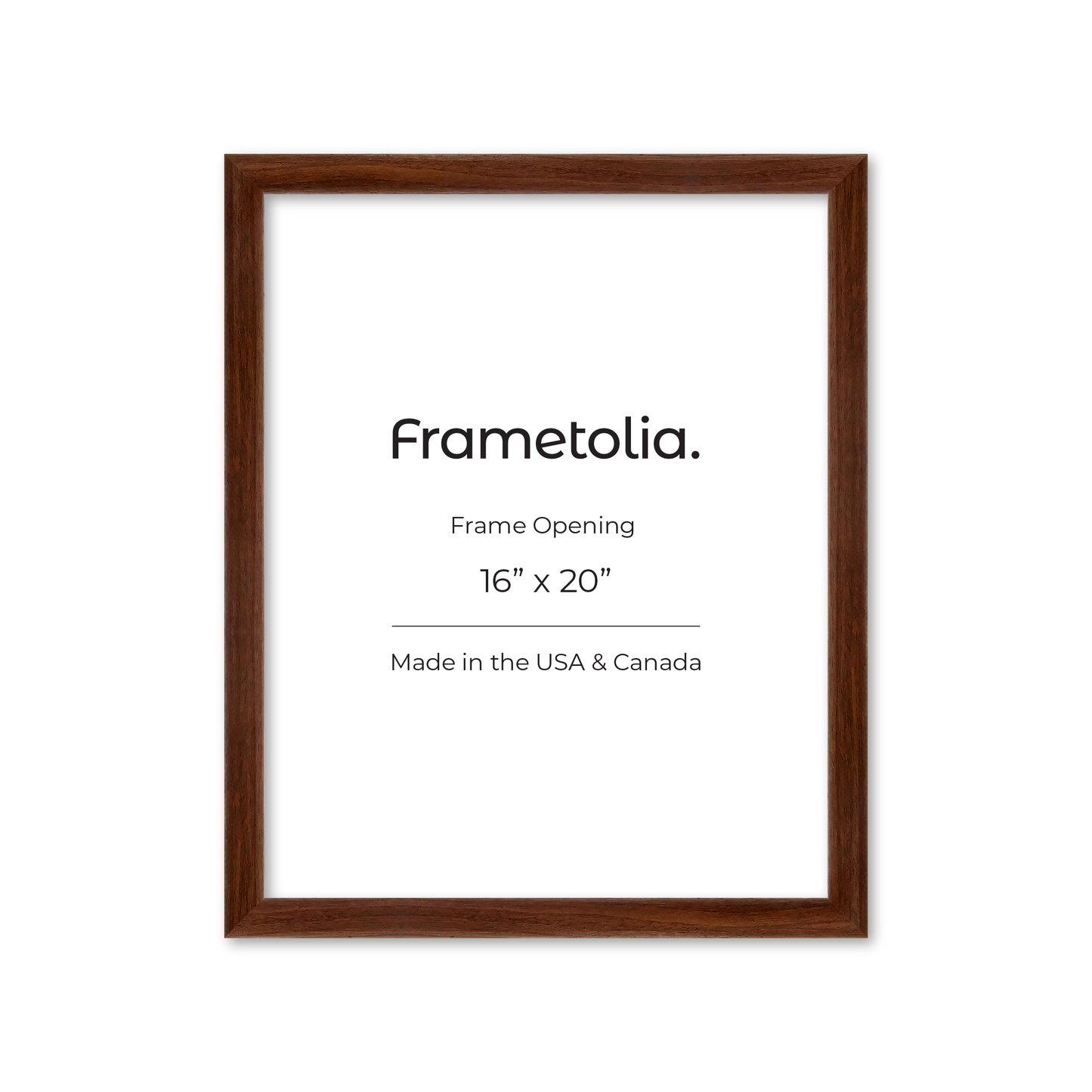 16" x 20" Dark Walnut Hudson Wall Frame