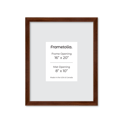 16" x 20" Dark Walnut Hudson Wall Frame