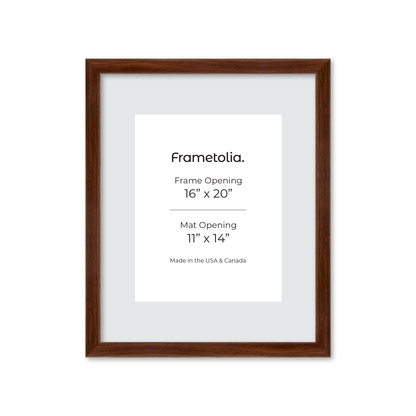 16" x 20" Dark Walnut Hudson Wall Frame