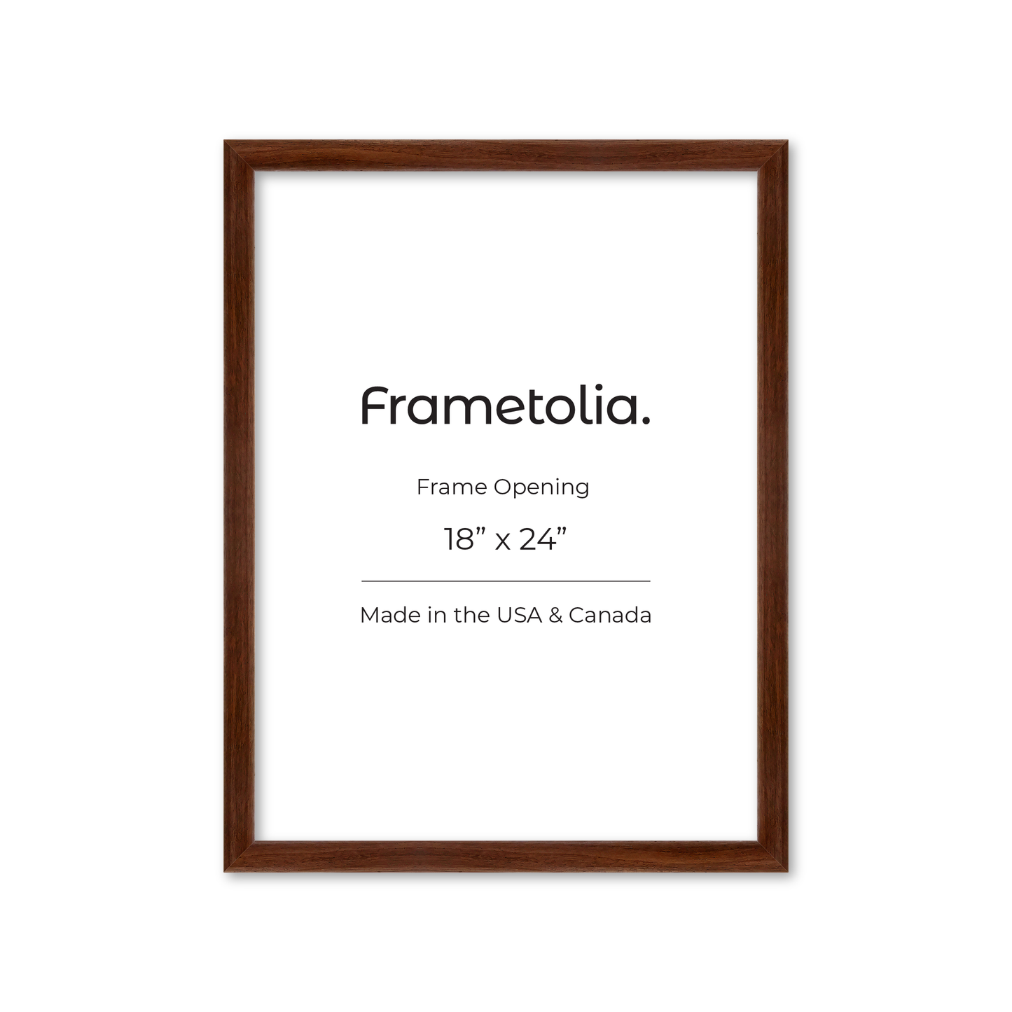 18" x 24" Dark Walnut Hudson Wall Frame