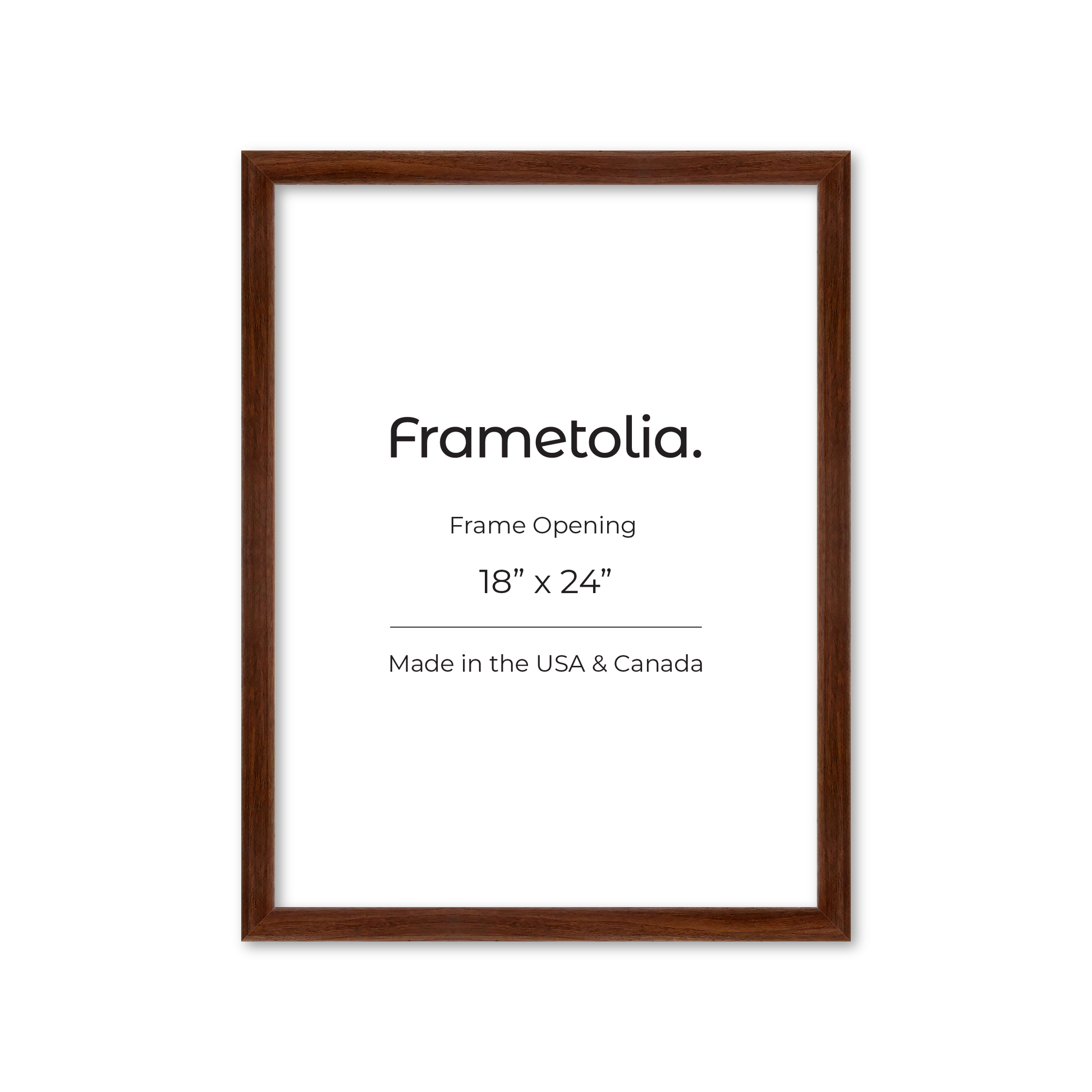 18" x 24" Dark Walnut Hudson Wall Frame