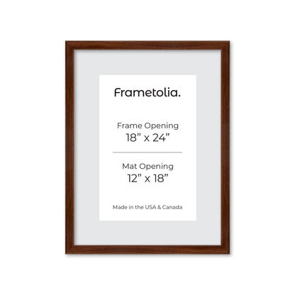 18" x 24" Dark Walnut Hudson Wall Frame
