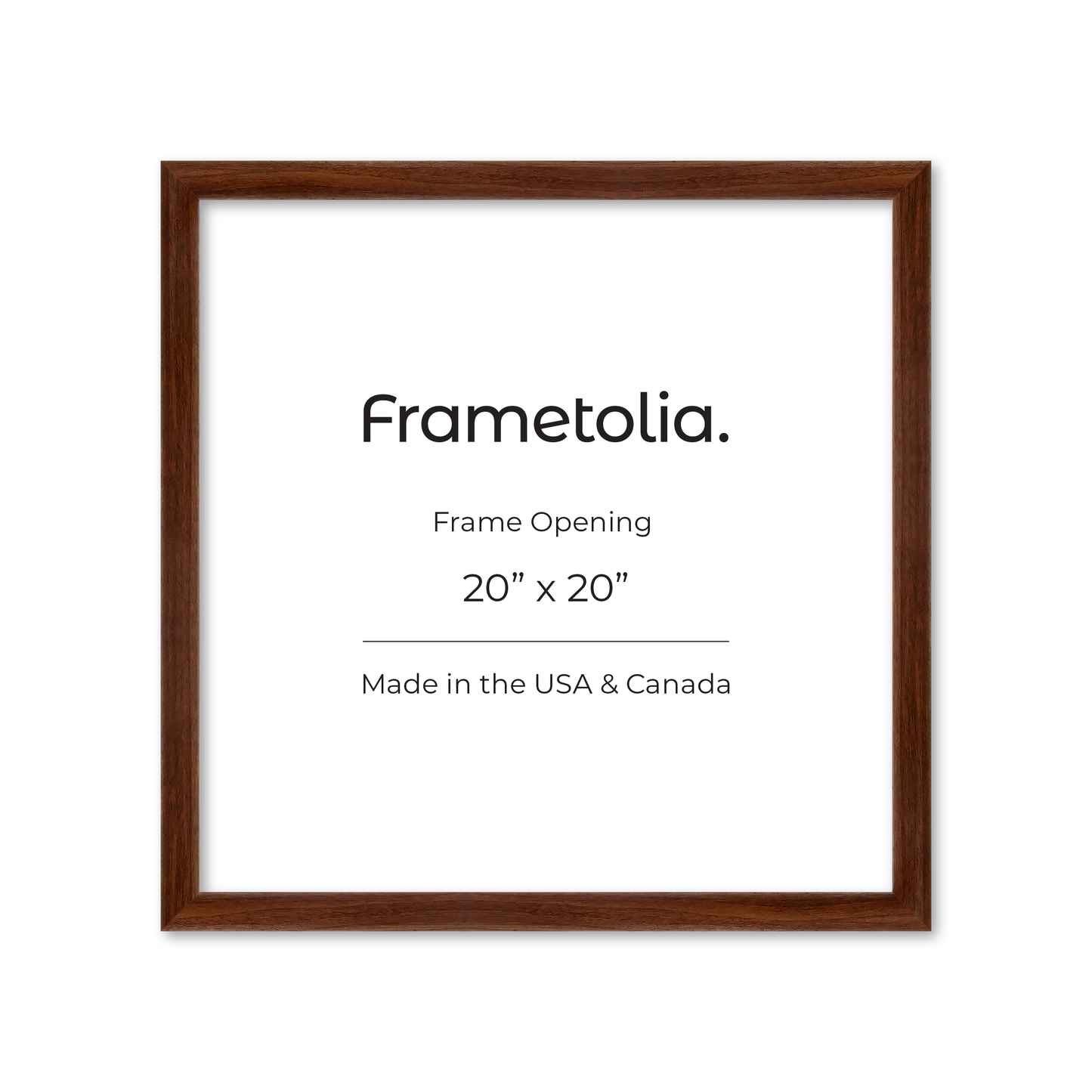 20" x 20" Dark Walnut Hudson Wall Frame