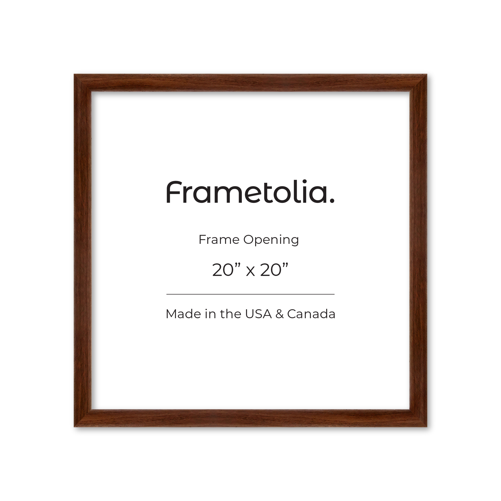 20" x 20" Dark Walnut Hudson Wall Frame