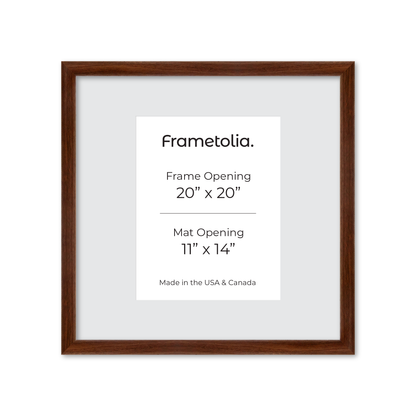 20" x 20" Dark Walnut Hudson Wall Frame