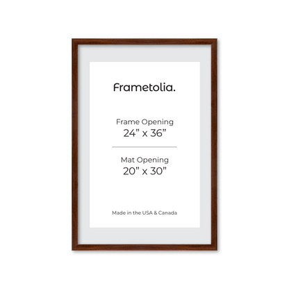 24" x 36" Dark Walnut Hudson Wall Frame