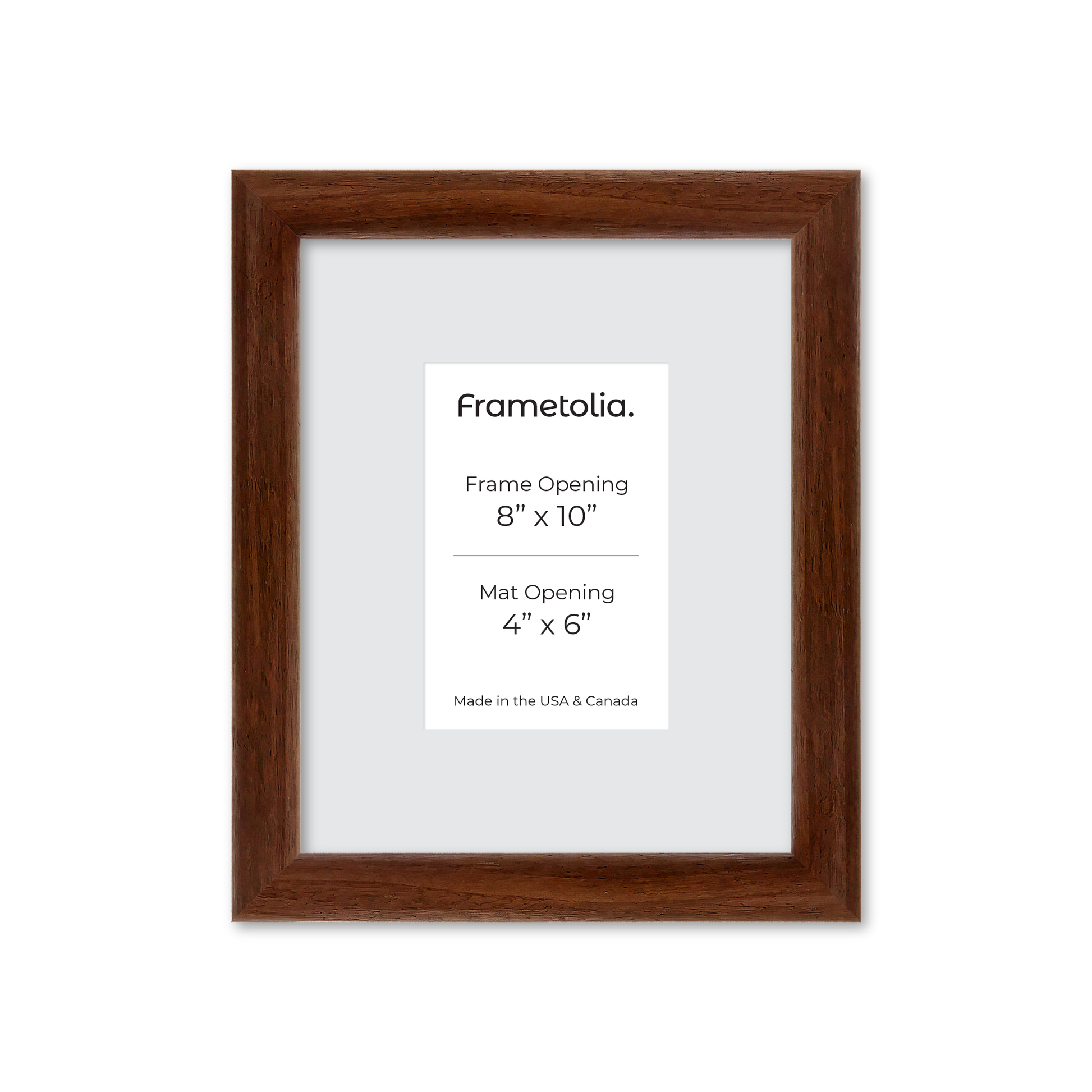 8" x 10" Dark Walnut Hudson Wall Frame