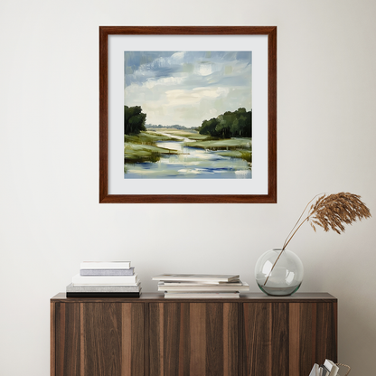 Dark Walnut Hudson Wall Frame Hanging on the wall