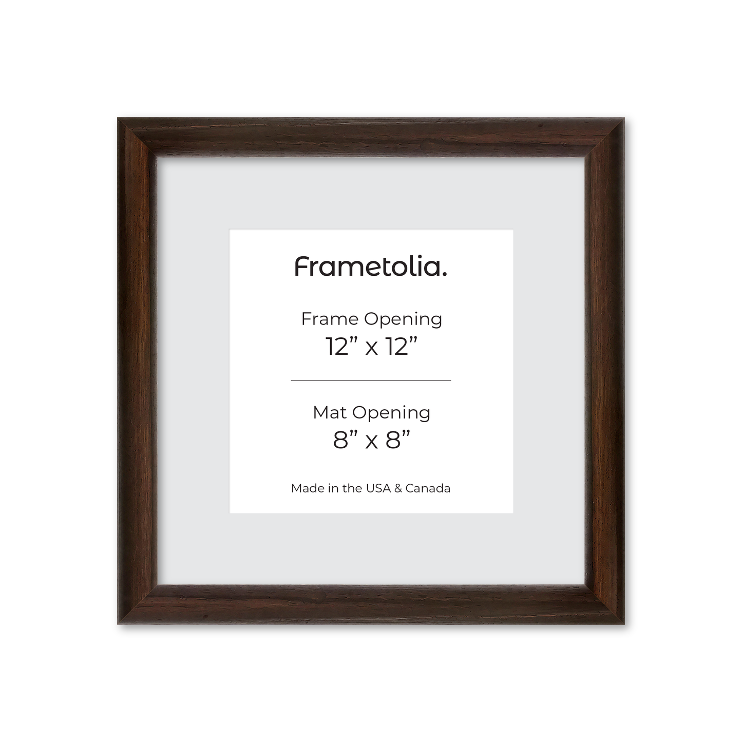 12" x 12" Dark Oak Hudson Wall Frame