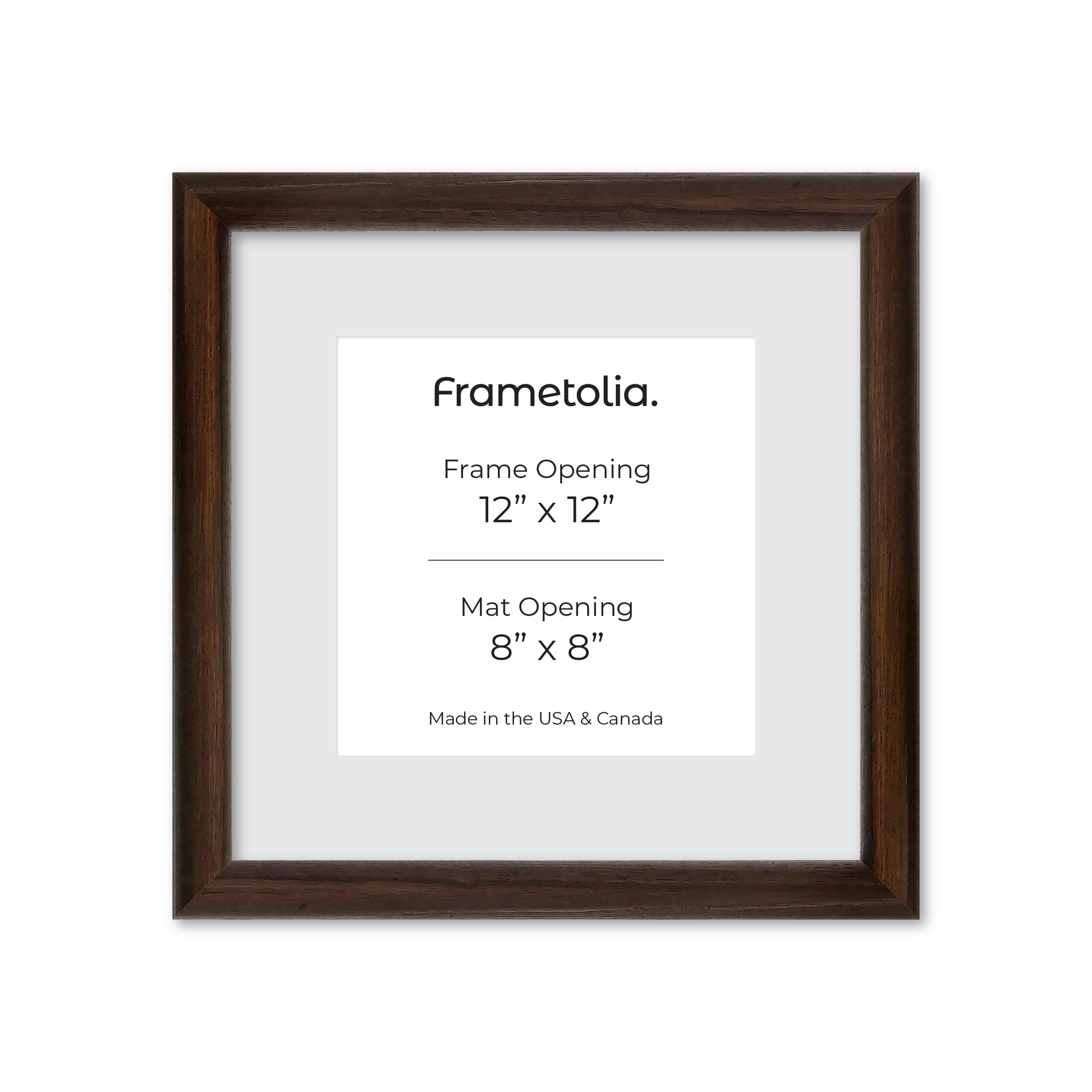 12" x 12" Dark Oak Hudson Wall Frame