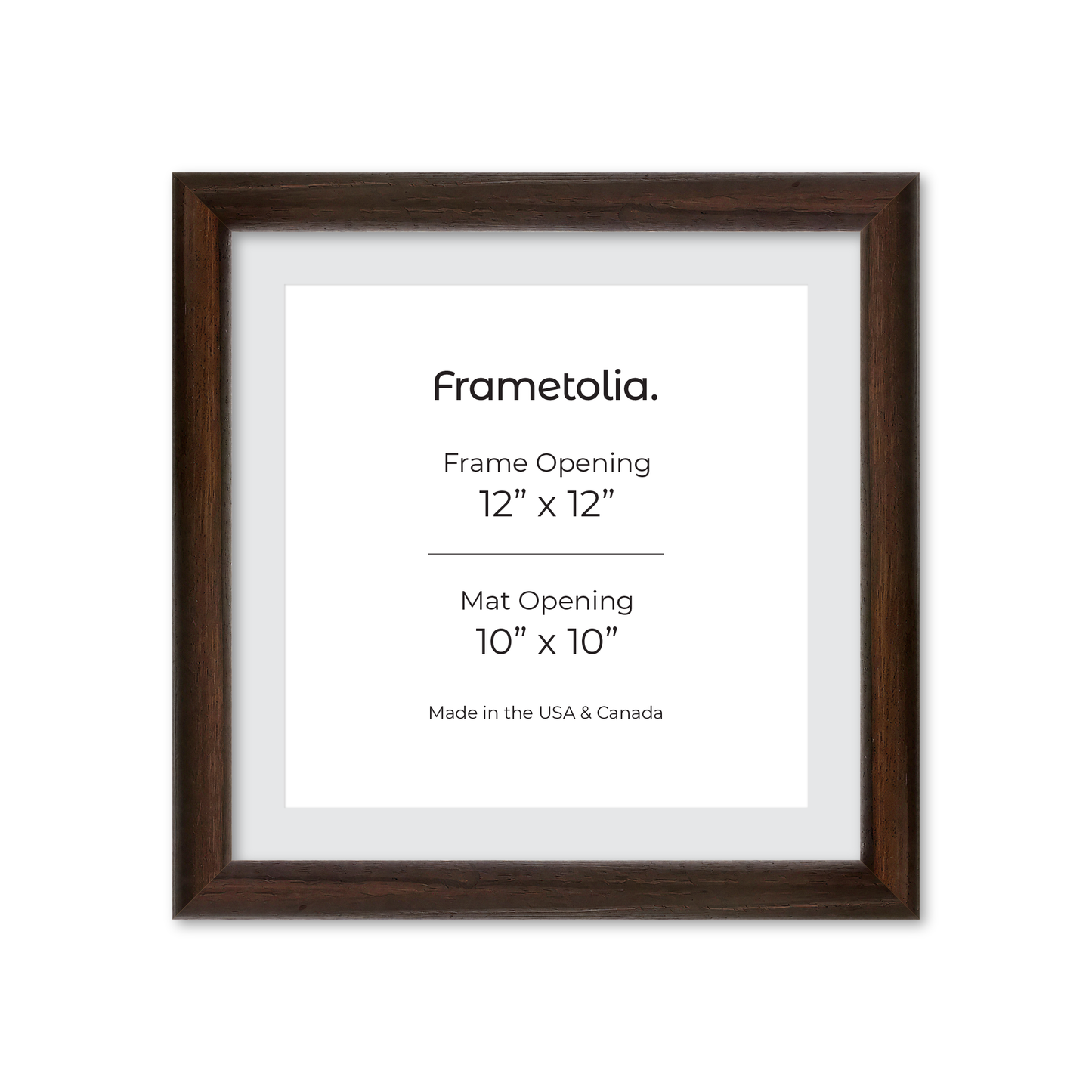 12" x 12" Dark Oak Hudson Wall Frame