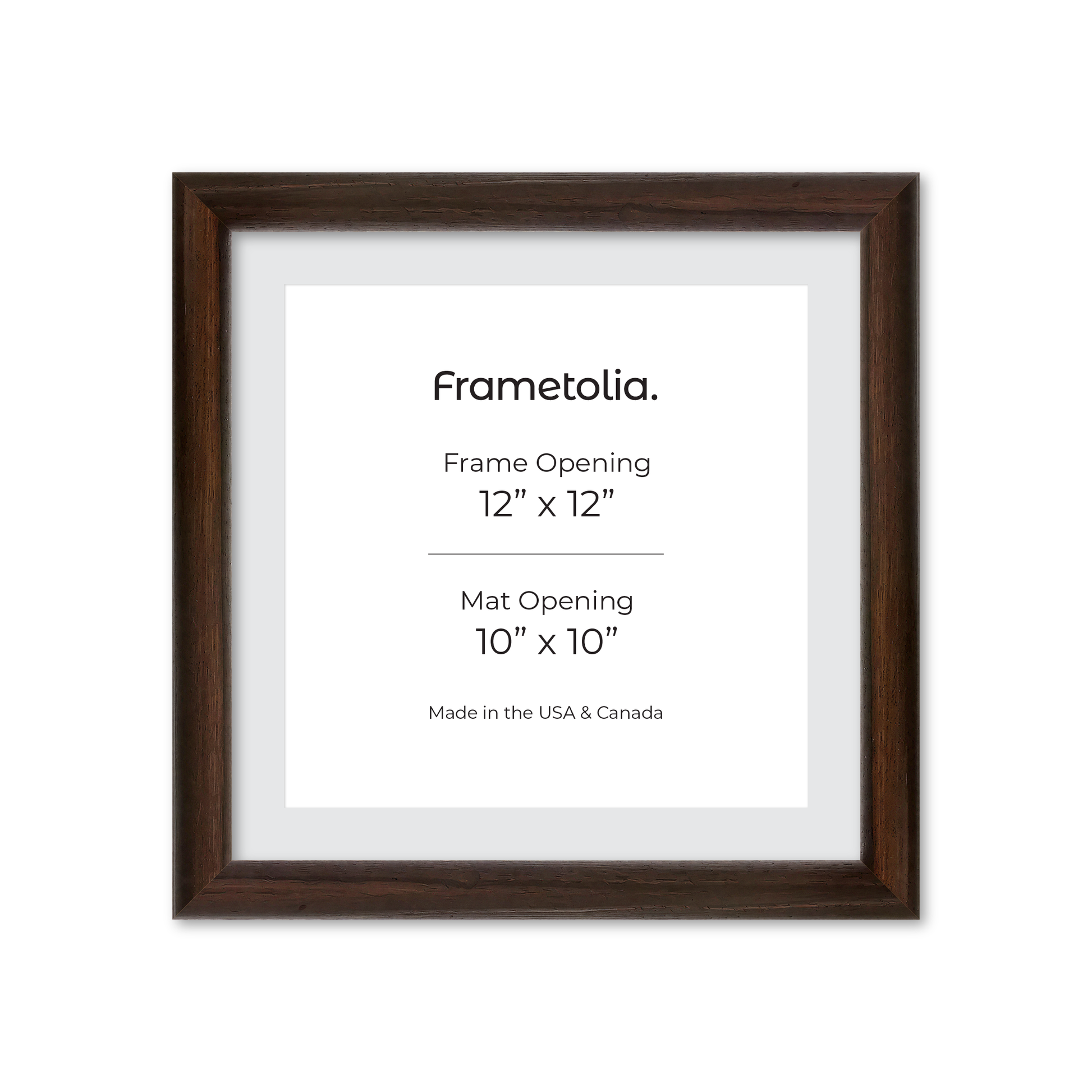 12" x 12" Dark Oak Hudson Wall Frame