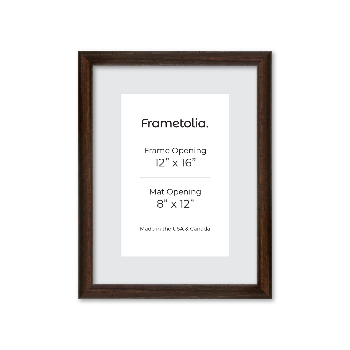 12" x 16" Dark Oak Hudson Wall Frame
