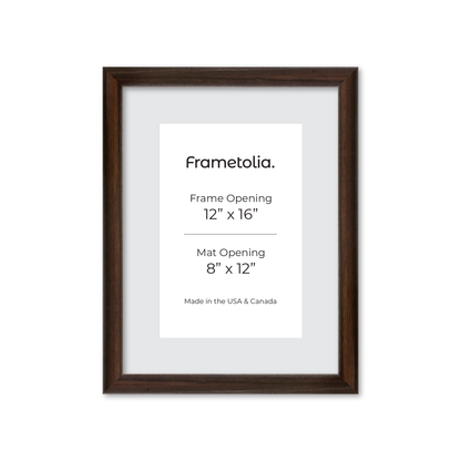 12" x 16" Dark Oak Hudson Wall Frame