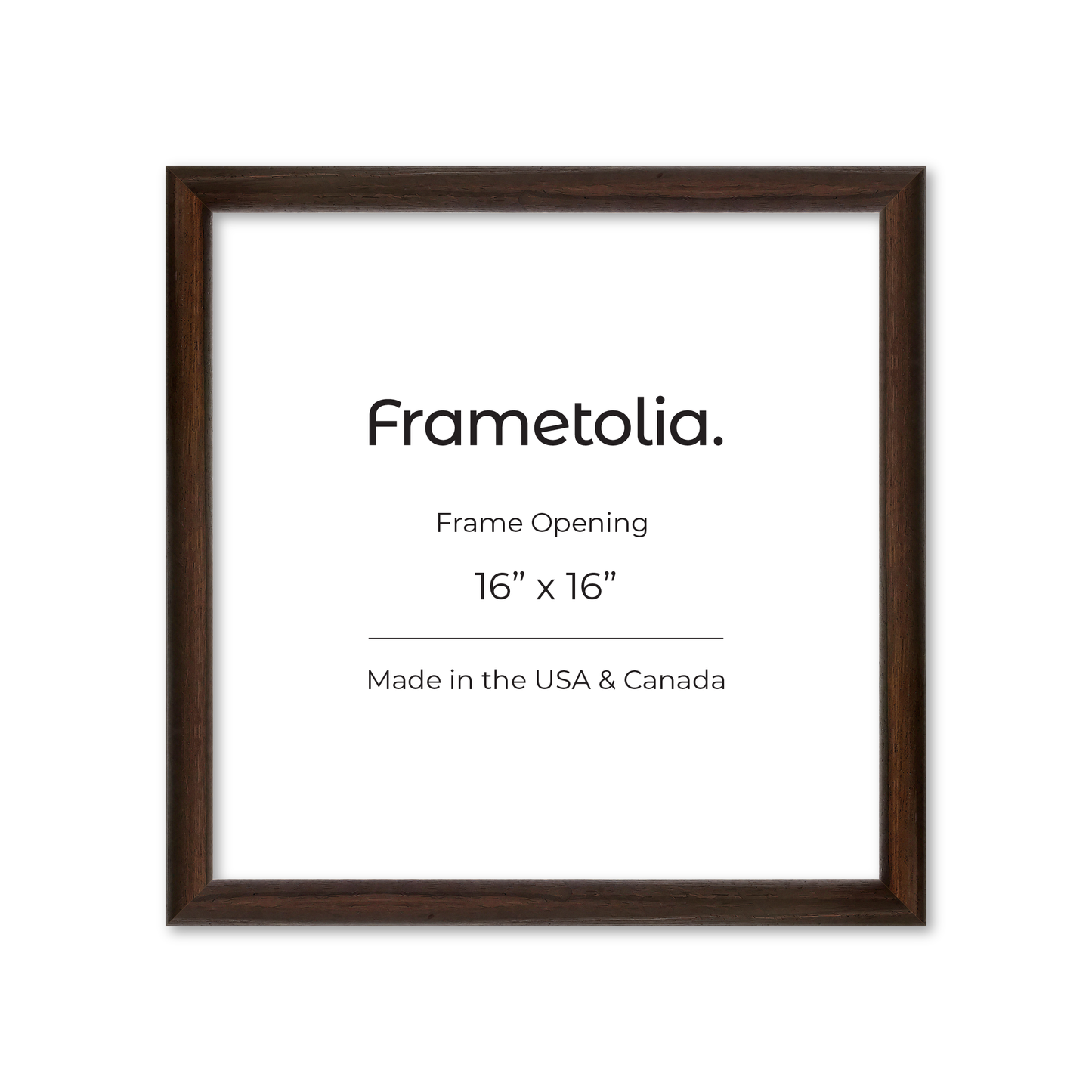16" x 16" Dark Oak Hudson Wall Frame
