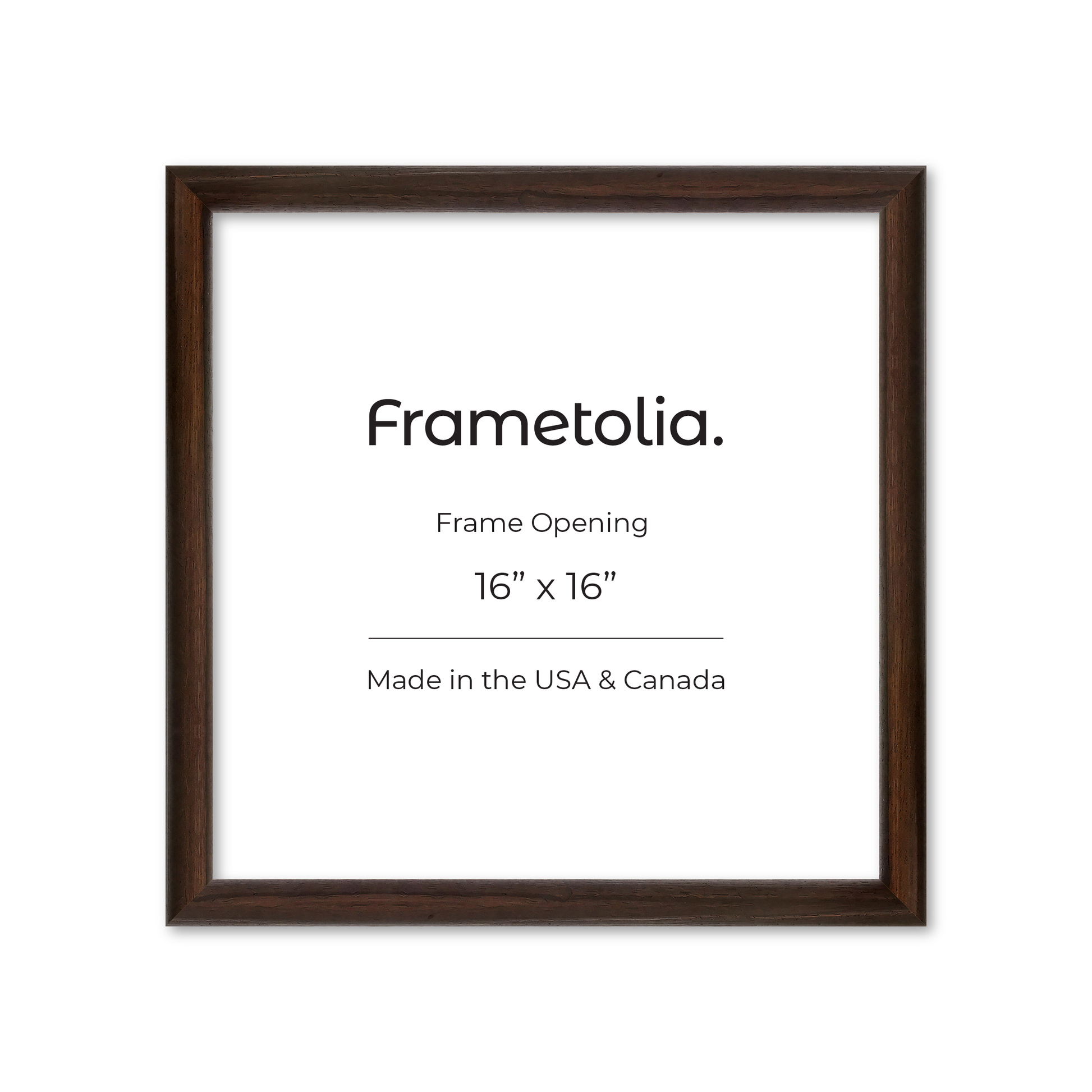 16" x 16" Dark Oak Hudson Wall Frame